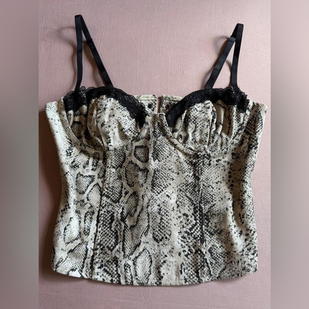 NWOT Edikted snakeskin corset